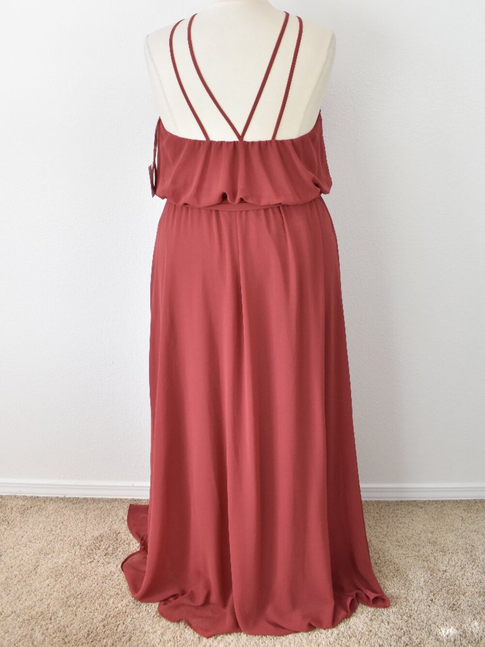 Nouvelle CAYENNE N375 Chiffon Belted Y-Neck Dress NEW - XXL - Picture 7 of 11